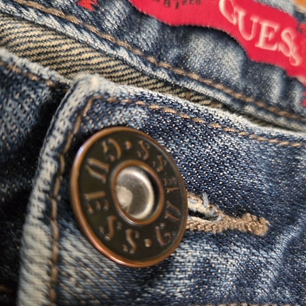 Guess Men's Del Mar Fit Slim Straight Jeans 36x28 Light Wash Blue Denim Classic - Picture 5 of 16